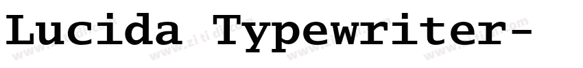 Lucida Typewriter字体转换